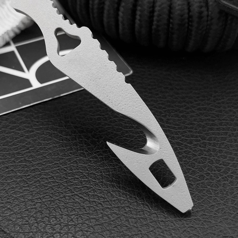 179 Fixed Blade Knife Utility Outdoor Multi-tools, Portable Cutting Rope Tool, 440C Blade, Camping Adventure Knife, EDC Gear