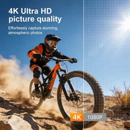 4K Vlog Action Camera 330° Face Tracking 18x Zoom 2400mAh Battery Gimbal Stabilizer 1.72 Inch Touch Screen WiFi Sports Cam