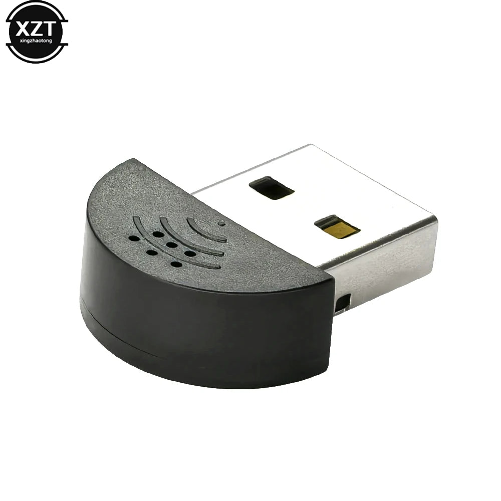 Super Mini USB 2.0 Microphone MIC Audio Adapter Portable Studio Speech MIC Driver Free for Laptop/Notebook/PC/MSN/Skype