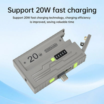 Power Bank Case 1 *21700 Battery Box DIY Kit USB Type-C 20W Fast Charging Power Bank Box Dual Mode Suppors Small Current