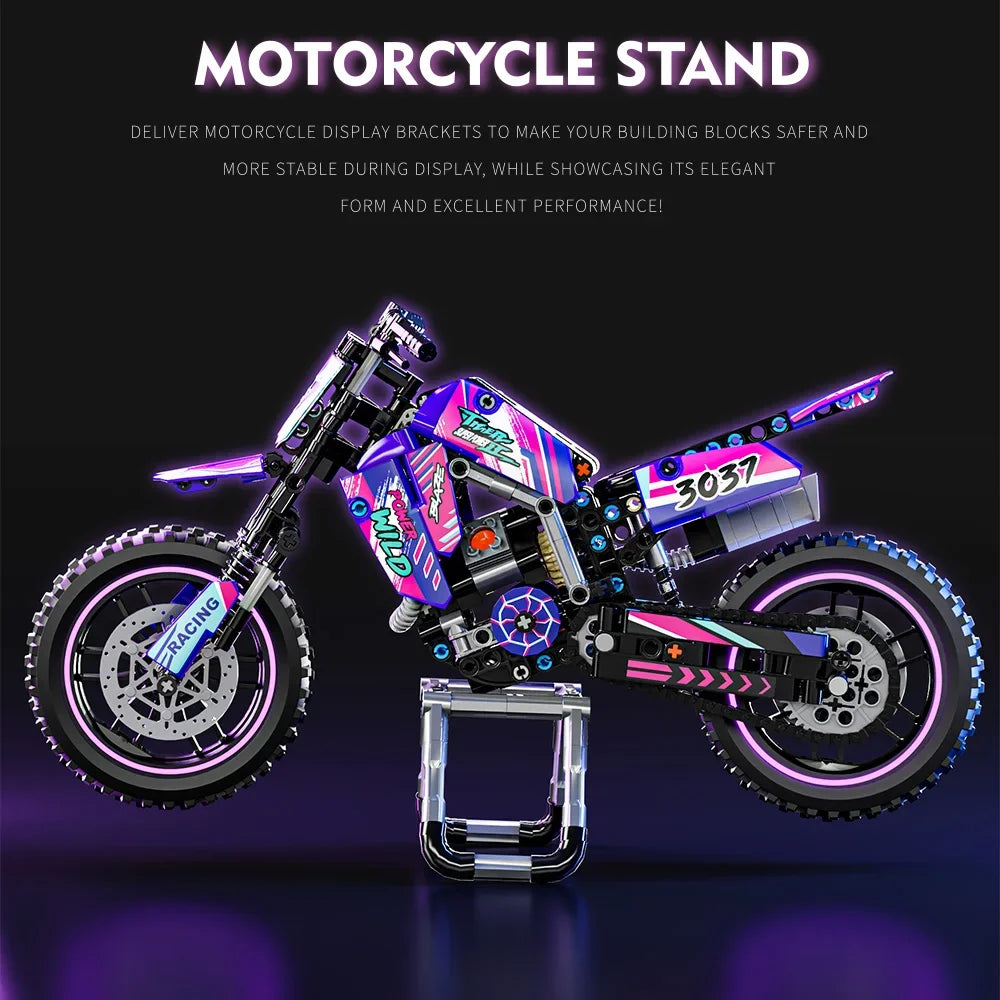 Creative Motorcycle Toy Building Block Set STEM Construction Kit for Boys, Girls and Adults Collectible Motorcycle Models