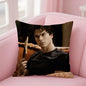Damon Salvatore The Vampire Diaries Pillow Case Square Double-Sided Printing Short Plush Sofa Cushion Cover Bedroom