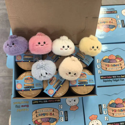 Stress-relieving Dumpling Series Blind Box Cute Fluffy Dumpling Stuffed Toy, Random Color Soft Plushie Collectible Surprise Gift