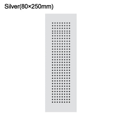 2Pcs/set Aluminum Alloy Vents Cover Rectangle 50/80mm Wide Air Vent Decor Breathable Mesh Louver Ventilation Grille