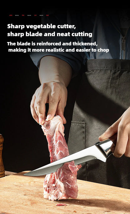 Stainless Steel Cow and Sheep Cutting Knife, Pig Specific Bone Cutting Knife, Pointed Knife, Meat Cutting Kitchen Knife.