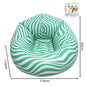 Portable Lazy Sofa Ball Shape Striped Inflatable Sofa for Outdoor Camping Picnic Comfortable Seat Cushion with Carry Bag