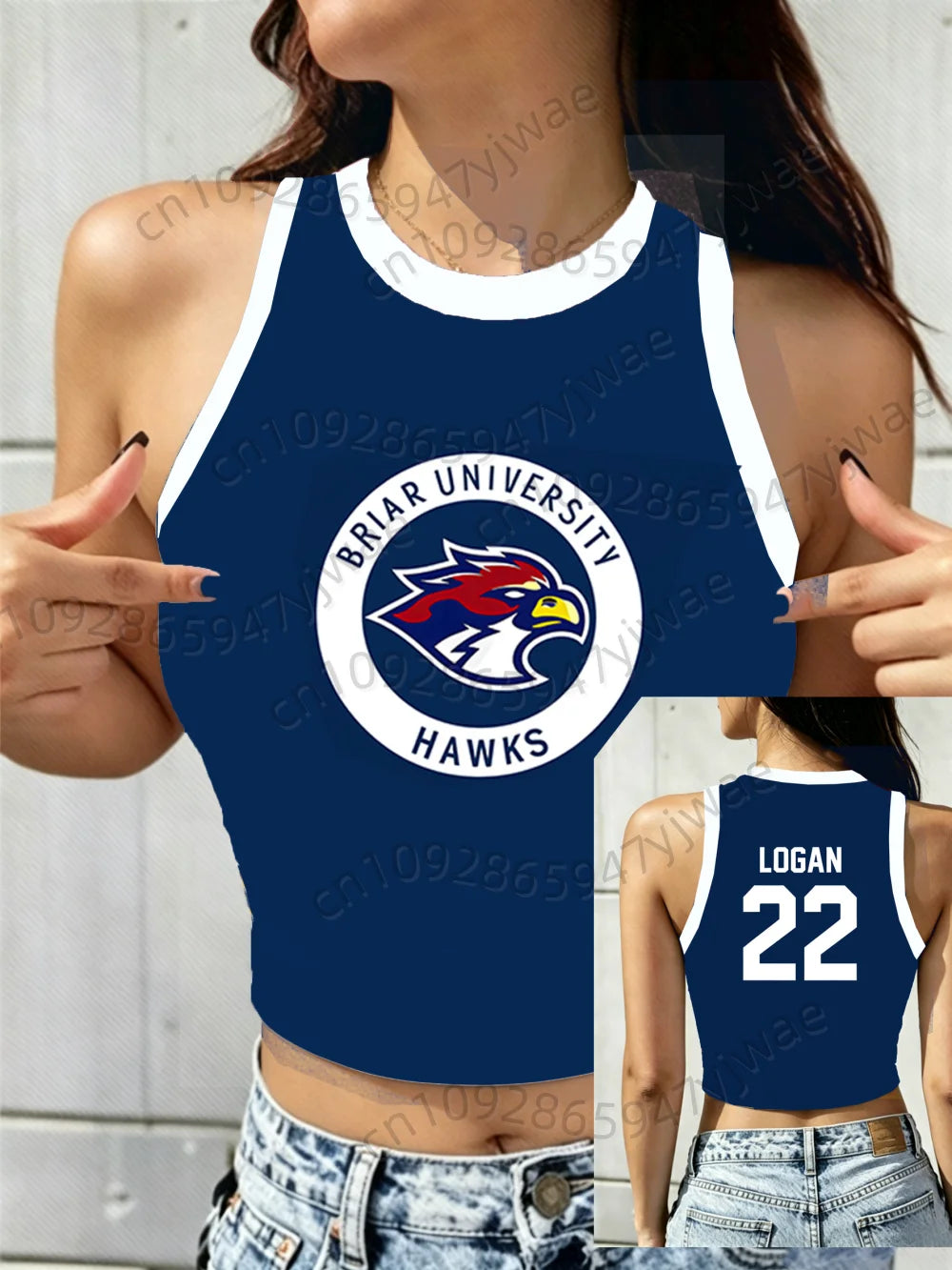 Summer Women's Off Campus Briar University Tank Top T-shirt Crop Vest Top Tees Graham 44 22 DI LAURENTIS 66 Not Suitable For Men