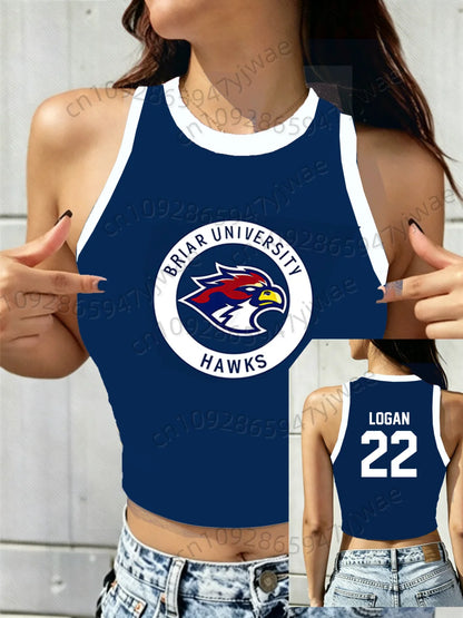 Summer Women's Off Campus Briar University Tank Top T-shirt Crop Vest Top Tees Graham 44 22 DI LAURENTIS 66 Not Suitable For Men