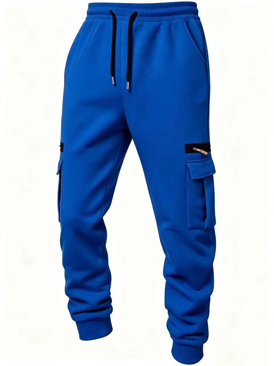 2026 Men's Joggers Pants Loose Drawstring Long Pants Men Zipper Multi-pocket Sweatpants Casual Cargo Trousers For Men Fitness