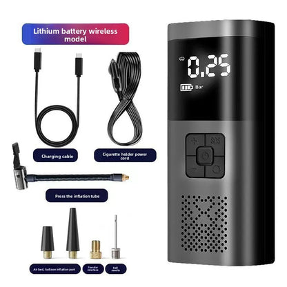 3-in-1 Wireless Car Inflator - Handheld Jump Starter & Power Bank for Car, Home & E-Bike