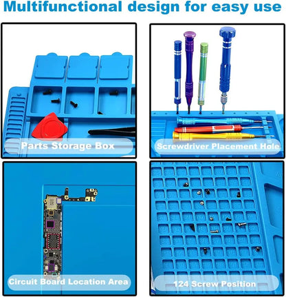 Repair Pad Insulation Heat-Resistant Soldering Station Silicon Soldering Mat Work Pad Desk Platform for BGA Soldering Station