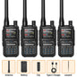 4PACK BAOFENG UV-5R MINI Walkie Talkie Bluetooth Programming Ham Two Way Radio Handheld Long Range Type-C Dual PTT Multi Band