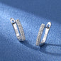 925 Sterling Silver Earrings Jewelry High Quality Retro Simple Pattern Purple White Zircon Earrings Hot Sale