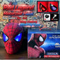 In Stock Miles Spider-Man 1:1 Scale Electronic Mask With Moving Glowing Eyes Ring Control Cosplay Toy Gift For Boys Gift
