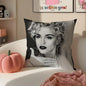 Iconic Pop American Singer M-Madonna Cushion Cover Pillowcase Short Plush Invisible zipper Room Sofa Cushion Cover