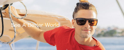 ZENOTTIC Retro Polarized Sunglasses for Men Lightweight TR90 Frame UV400 Protection Square Sun Glasses Night Vision Goggles