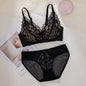 French Sexy Lace Bra and Panty Set for Women, Push Up Wireless Bralette, Comfortable & Breathable Small Chest, Bestseller MOYISU