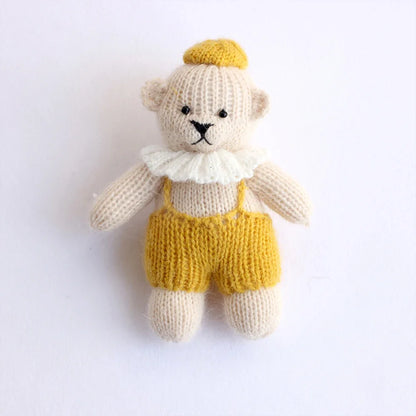 Handmade Knitted Teddy Bear Dolls Photography Toy Mohair Cute Crochet Animal Image Doll Studio Photo Shooting Props Accessories