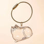 Transparent Dog Hair Storage Container Adorable Pet Keepsake Capsule Pendant With Key Ring for Pet Lovers DIY Memorial Keychain