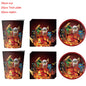 Ninjas Birthday Party Decoration Set Tableware Tablecloth Cup Plate Balloon Cake Topper Candy Boxes Party Favors Supplies Gifts