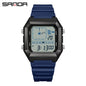 SANDA 6307 Casual Men's LED Electronic Watch Waterproof Sports Alarm Clock Multi functional Student Fashion Electronic Watch