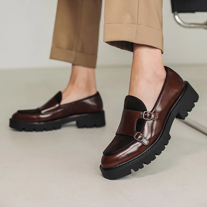 DIMANYU Men's Loafers Pointed Toe 2026 New Autumn British Style Slip-On Casual Thick-Soled Large Size Moccasins