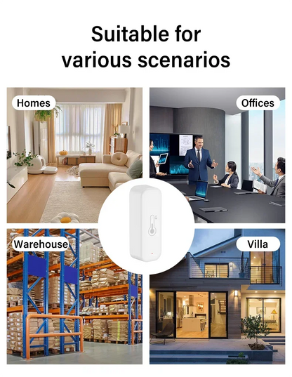 Tuya WiFi Temperature and Humidity Smart Home Thermometer Hygrometer APP Remote Alarm Work with Alexa Google Home