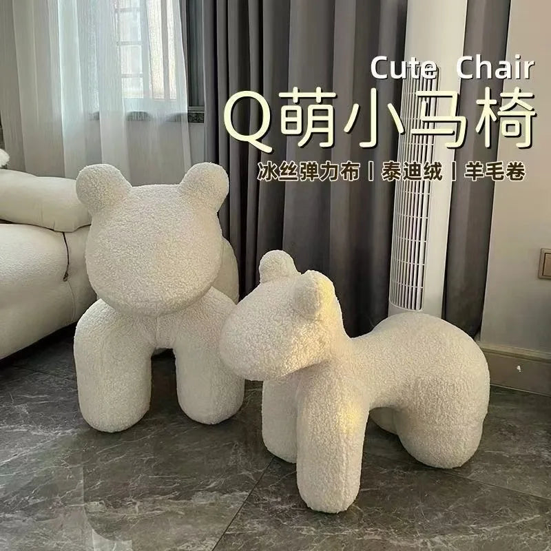 Modern creative single sofa ornament gift living room chairs Design Relaxing chair home furniture lint Pony stool chair