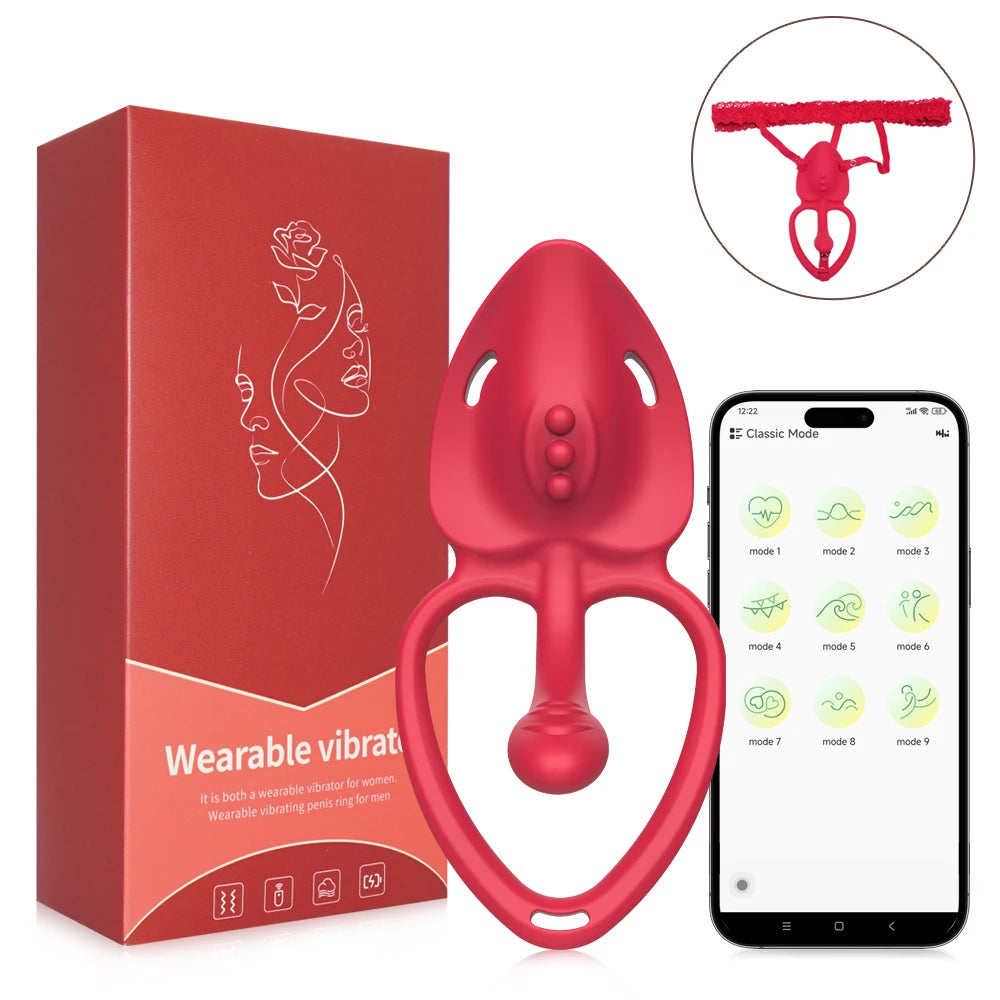 Wearable Panty Vibrator Female 10 Vibration with Wireless Control Vibrating Penis Ring Clitoral Stimulator Adult Sexy Toys