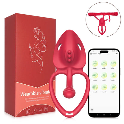 Wearable Panty Vibrator Female 10 Vibration with Wireless Control Vibrating Penis Ring Clitoral Stimulator Adult Sexy Toys
