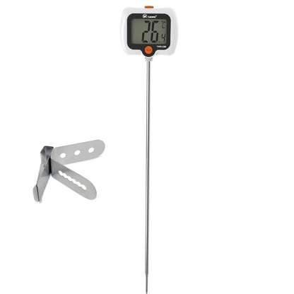 Digital Candy Thermometer with Stainless Steel Probe & Clamp for Sugar Cooking, Syrup Making, Deep Frying – Accurate ±1°F