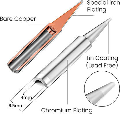 60W LED Soldering Iron Kit, 21-in-1 Fast Heating, 5 Tips, Stand, Pump, Wire Stripper, for Electronics Repair DIY 120V