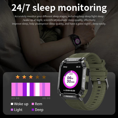 LIGE nowy wytrzymały wojskowy smartwatch z połączeniami Bluetooth dla mężczyzn 1,95" ekran HD 100+ trybów sportowych monitorowanie zdrowia Smartwatch dla Androida i iOS