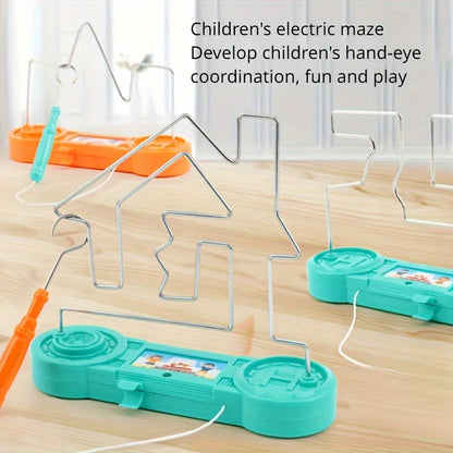 Electric Touch Maze Game, Electric Shock Toy, Brightly Colored Plastic and Metal, Competitive Touch Maze Party Fun Game