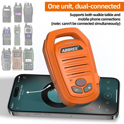 ABBREE Wireless Bluetooth Speaker Microphone Handheld Mic For Baofeng UV-28 UV-21 PRO UV-32 Quansheng UV-K6 TK11 Walkie Talkie