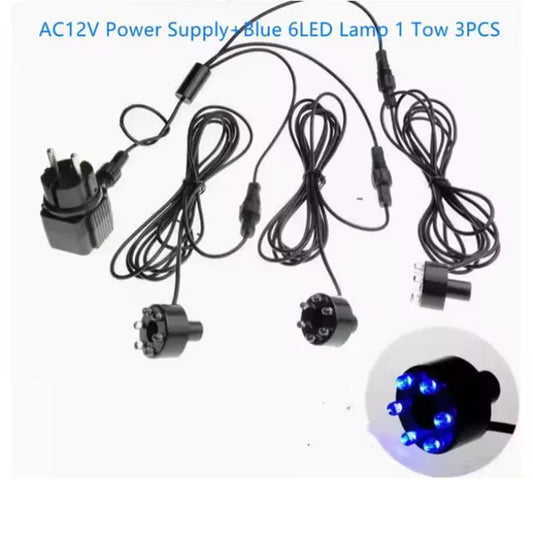 6 LED Underwater Lights12V Aquarium Waterfall Night-Lights Garden Spotlight Lamp Swimming Pool Fountains Pond