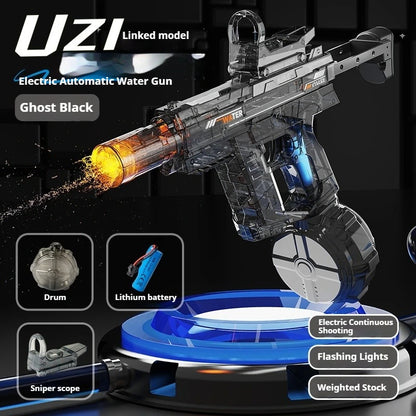 Lighting Electric Water Gun Continuous Water Spraying High-pressure Powerful Water Gun Children's Outdoor Game Toy Festival Gift