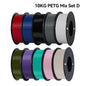 KINGROON 22LBS PETG or PLA filament 3D Printer Filament 10 Rolls 1KG 1.75MM Eco-Friendly Good Toughness Mix Color Free Shipping