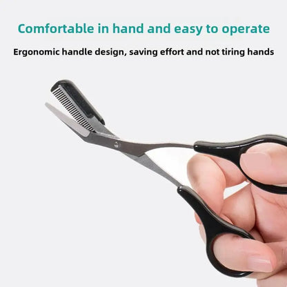 1Pcs Eyebrow Trimmer Makeup Tools Stainless Steel Eyebrow Scissors With Comb Hair Removal Eyebrows Shaping Makeup Tools
