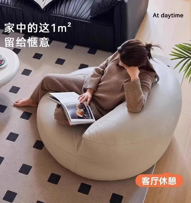 Lazy Bean Bag Sofa Seating Sleeping Tatami Chair Bedroom Room Black Single Sofa Boneless Couch 1-person Hotel Home Furniture