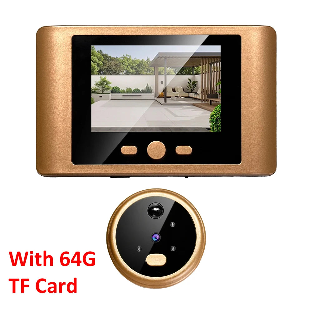 2.8" LCD Screen IR Night vison PIR Motion Detection Digital Electronic Viewer Bell Door Peephole HD Camera Photo Video Recording