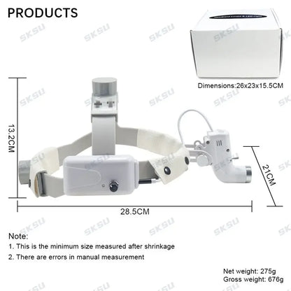 Lampa czołowa dentystyczna LED 5W do lup stomatologicznych, lamp operacyjnych, medycznych lamp chirurgicznych dla dentystów