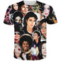 Summer Fashion Hip Hop Artist Print Retro Cool Casual Men's Harajuku Street Style Short-Sleeve Stylish Quick-Drying Breathable