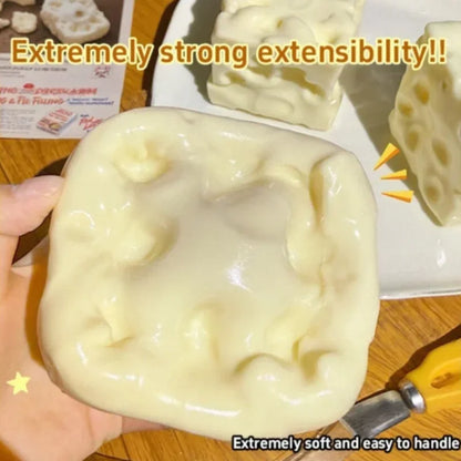Giant Cheese Squeeze Toy Extra Large Size Cheese Squishy Fidget Toys quick rebound Shapeable Venting Ball for Adults Gifts