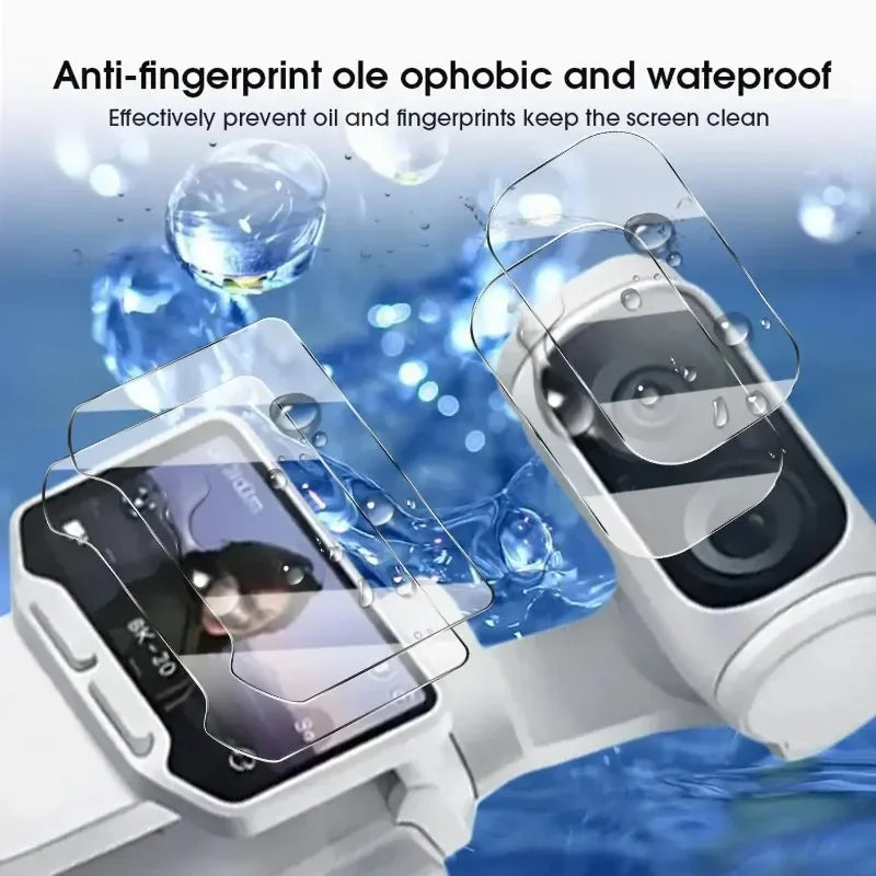 1-3Sets HD Tempered Glass with Easy Installation Kit for Insta360 Luna Ultra Screen Protectors Anti-Reflective Camera Lens Films