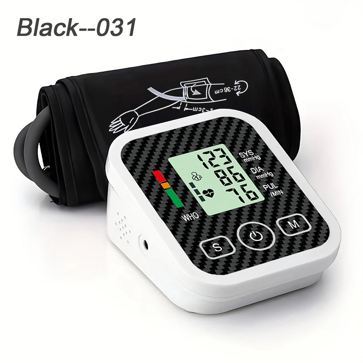 Upper Arm Blood Pressure Monitor Heart Rate Health Blood Pressure Detector Arm Cuff Digital BP Meter Pluse Automatic Tensiometer
