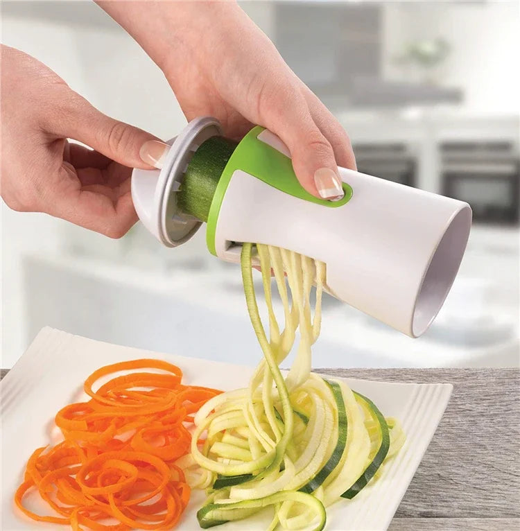LMETJMA Zucchini Pasta Noodle Spaghetti Maker Heavy Duty Spiralizer Vegetable Slicer Vegetable Spiral Slicer Cutter  KC0335