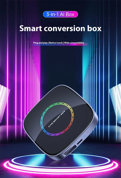 3in1 Ai Box 4G For apple android auto wireless carplay adapter Adaptor For netflix Youtube 4k Ai Box android 13 8+128G WIFI