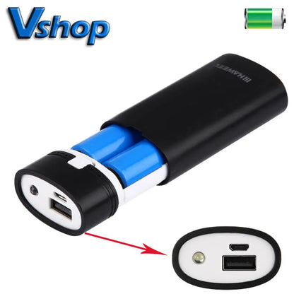 HAWEEL Phone Power Bank Box DIY 2x 18650 Battery 5600mAh Power Bank Shell Box with USB Output & Indicator, , Battery Not Include