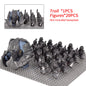 Giant Troll Monster 20Pcs Armored Orc Infantry Figures Medieval Army Building Bricks, Removable Shield Scene Collectible Toy﻿﻿